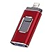 USB Flash Drive for iPhone 128gb Memory Stick LTY Photo Stick USB 3.0 Jump Drive Thumb Drives Externa Lightning Memory Stick for iPhone iPad Android and Computers (red-128GB)