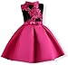 AYOMIS Flower Girl Pageant Dress Kids Party Embroidery Wedding Dresses 2-9 Years(Hot Pink,8-9Y)