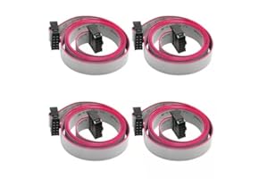 SJZBIN 4pcs Flat Ribbon Cable Connector 2.54 mm Pitch Dual Row 10 Pin Female to Female IDC Ribbon Connector 100cm