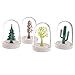 Dealglad 4pcs Creative Plastic Kitchen Salt Pepper Condiment Seasoning Shaker Cruet Spice Jar Bottle Box Set (Four Seasons Plant)