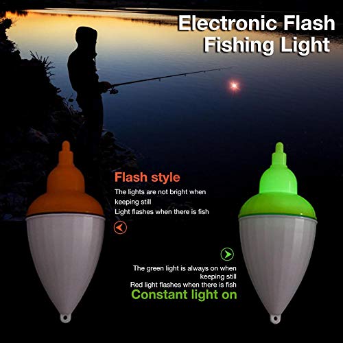 funnyfeng LED Engel Schwimmer, Posen Angeln Set Schwimmt Kit mit Leuchtende Nacht, Allround Posen Friedfischposen Angeln… – Bild 5