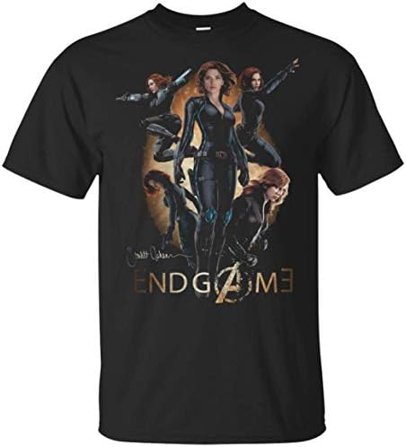 Black Widow Marvel Avengers Endgame Shirt Cotton T-Shirt for Men
