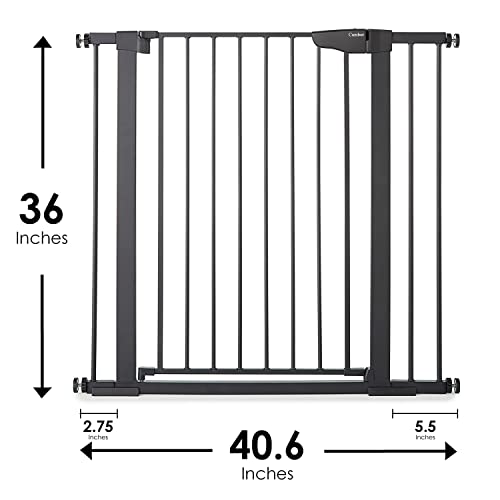 Cumbor 36" Extra Tall Baby Gate for Dogs and Kids with Wide 2Way Door