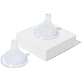 Motif Medical Replacement Slow Flow Nipples for Aura Glow Baby Bottle - Dishwasher-Safe, Silicone Newborn Bottle Nipples - Baby Bottle Nipples for Comfortable Feeding (2 Nipples Included)