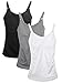 HOFISH Women's Breast Feeding, Maternity Nursing Build in Shelf Bra07, Non-Padded Cami Top: 3Pack(Grey-Black-White), Large