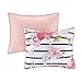 Comfort Spaces Quilt Set Novelty Design All Season Lightweight Coverlet Bedding Bedspread Kids, Teens Girls Bedroom Decor, Zoe Flower Pink, Full/Queen, 3 Piece