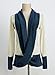 MIHOLL Women's Lightweight Criss Cross Cardigans Top Blouse (X-Large, Blue)