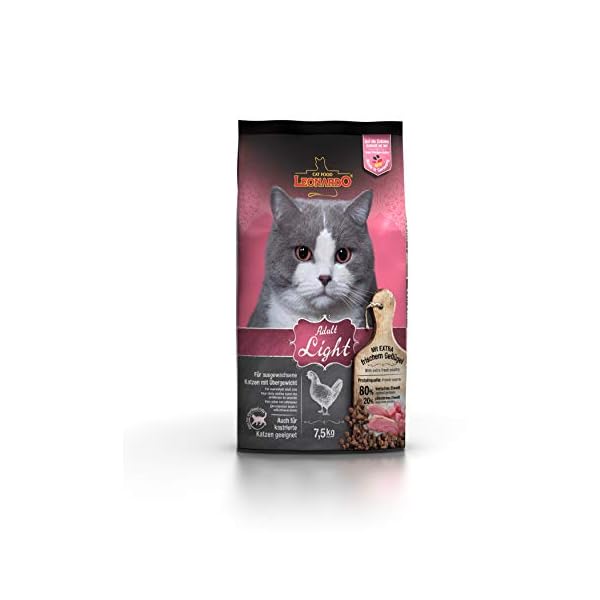 Leonardo, croccantini Adult Light, per gatti, sacco da 7,5 kg [etichetta in lingua italiana non garantita]