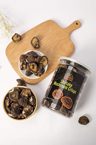 VIGOROUS MOUNTAINS Shiitake Mushroom Crisps Snack Dried Vegetables Delicious Food 6 OZ - Thumbnail 3