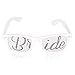 Peicees Bridal Bachelorette Party Favors, Bride & Bridesmaid Party Sunglasses, Themed Novelty Glasses, 6 Packs of Bride, Maid of Honor and Brides Maid, Black&White
