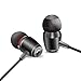 Earbuds, Aothing Wired In Earphones Stereo Headphones Punchy Bass Noise Isolating Earphones Tangle Free in Line Volume Control Built in Mic Earbuds (Black)