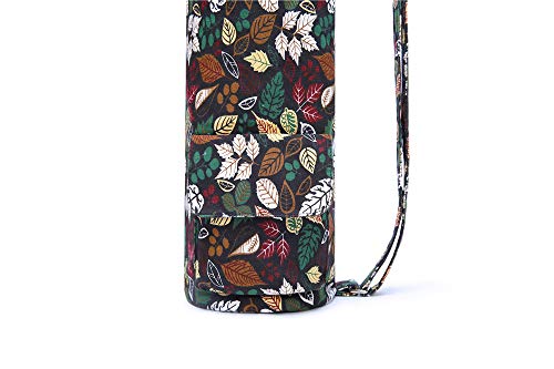 Fremous Yoga Mat Bag,Full-Zip Exercise Yoga Mat Carry Bag for Women and Men - Double Storage Pocket,Easy Access Zipper, Adjustable Shoulder Strap and Handle,Fits Most Mats (Leaves) - Thumbnail 3