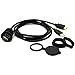 VONOTO 1M 3 Feet HDMI & USB to HDMI & USB AUX Extension Panel Flush Mount Cable with Dash Mounting Bracket for Car Motorcycle Boats