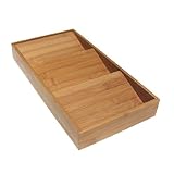Seville Classics 3-Tier Bamboo Spice Rack Cabinet Drawer Tray Organizer (Kitchen)