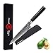 [6-Inch] Utility Paring Knife Damascus Knife VG10 GRANDSHARP Pro Sharp Blade High Carbon Stainless Steel 67-Layer Kitchen Cutlery Fruit Cutting Utility Chef knife Gift Box-Ergonomic G10 Black Handle
