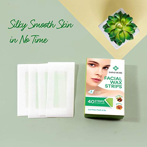 ShineMore Facial Wax Strips Hypoallergenic for All Skin Types Wax