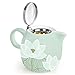 Tea Forte PUGG 24oz Ceramic Teapot with Tea Infuser, Loose Leaf Tea Steeping For Two, Lotus