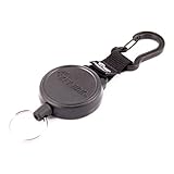 KEY-BAK #6C Mid-Size Retractable Reel with 36 Inch (91.4 cm) Polyester Cord, Polycarbonate Case, Polycarbonate and Steel Carabiner, Split Ring