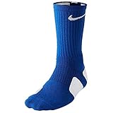 Nike Elite Men's Cushioned Crew Sock Dri-Fit Basketball (Small, GAME ROYAL/WHITE/WHITE)