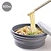 IYYI Silicone Collapsible Bowl with Lid 800ML Folding Travel Bowl for Camping, Hiking, Heat Resistant ME.FAM Expandable Bowl (Gray)