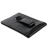 Alpine Swiss Mens RFID Blocking Leather Money Clip Flip Card Case Twofold Wallet