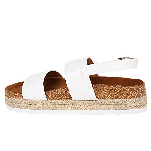 image for Nailyhome Womens Espadrille Platform Sandals Open Toe Slingback Ankle 