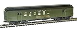 Rivarossi HR4213  Ho Scale Pullman 60' Repo Santa Fe #51 Train Ho Pullman 60 Foot Repo Car, Green