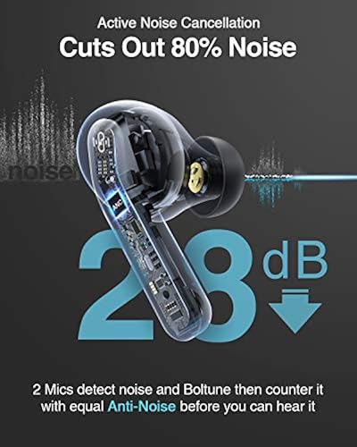 Wireless Earbuds Active Noise Cancelling, Boltune Bluetooth