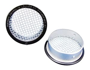 2 Inch Round Open Screen Vents - Black, Pack Of 6 For Soffit & Display Cases