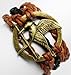Today's Loot Hunger Games Mocking Jay Bird Braided Bracelet - Brown and Black