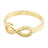 L.Store (R) Plated Bowknot Infinity Finger Ring with 