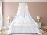 #1 The Best Mosquito Net By NATURO for Double Bed Canopy | Largest Screen Netting Curtains | Bonuses: 2 Insect Repellent Bracelets , A Full Hanging Kit, Carry Bag + E-book