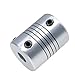 Aideepen 10pcs 6.35 x 8mm CNC Motor Jaw Shaft Coupler 6.35mm to 8mm Aluminum Flexible Coupling Gadgets Connector OD 19x25mm
