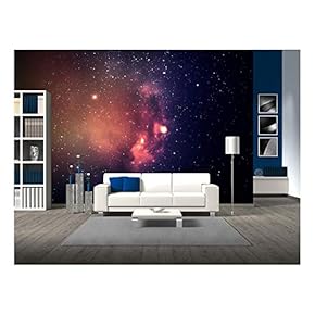 Star Field in Deep Space Many Light Years Far from The Earth. - Removable Wall Mural | Self-Adhesive Large Wallpaper - 66x96 inches