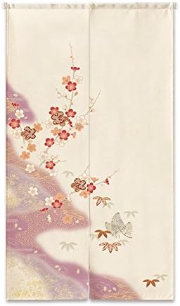 Amazon All Smiles 暖簾 のれん 桜 川 ピンク おしゃれ 和風 目隠し 遮光 間仕切り ロング丈 玄関 キッチン 飲食店 お店 出入り口 花柄 アート デザイン 85 150cm インテリア プレゼント のれん オンライン通販