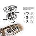Highcraft 9754JO Stainless Steel Kitchen Sink Strainer Basket-Replacement for Standard Drains (3-1/2 Inch) -Ball-Lock Rubber Stopper, 3-1/2