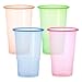Neon Party Cups - 96 Pack - 48 Soft 18 OZ Beer Cups and 48 Hard Plastic 1 OZ Shot Glasses - UV Reactive Blacklight Colors - Pink, Green, Blue, Orange - Birthdays, Clubs, 80s Festivals, Beer Pong, Etc.