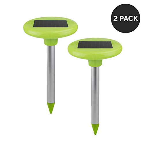 LED Solar Powered Mole Repellent - Sonic Pest Control Stake & Repeller With Garden Light - Protect Your Yard & Garden From Pesky Moles (2 Pack) LED Solar Powered Mole Repellent - Sonic Pest Control Stake & Repeller With Garden Light - Protect Your Yard & Garden From Pesky Moles (2 Pack)