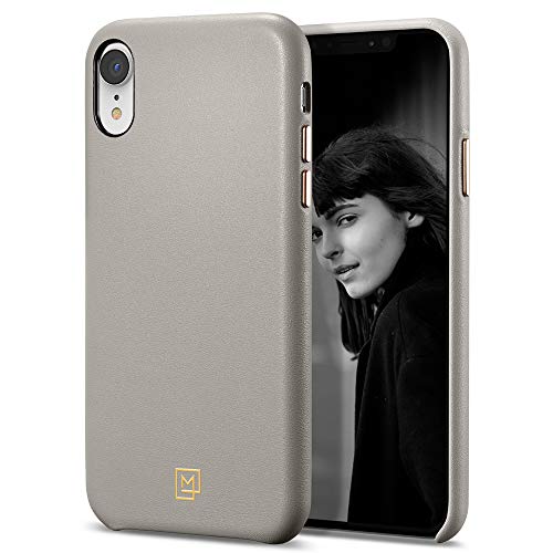 Spigen [LA Manon Câlin Funda iPhone XR 6.1" para iPhone con diseño Minimalista y fácil Agarre - Oatmeal Beige