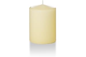 Yummi 3" x 4" Ivory Round Pillar Candles - 3 per Pack