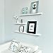 WELLAND Picture Ledge, Photo Ledge, Floating Ledge Wall Shelves, 48-inch, Set of 2, White