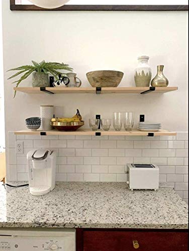 2 Pack - 7.25"L x 4"H Hook Brackets, Hook Iron Shelf Brackets, J Bracket, Metal Shelf Bracket, Industrial Shelf Bracket, Modern Shelf Bracket
