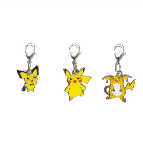 Pokemon Center Metal Charm 172 025 026 pikachu Brand New Japan