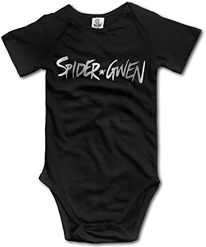 Spider Gwen Logo Platinum Style Baby Sleeveless Romper Jumpsuit Black