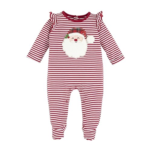 Mud Pie Baby Santa Ruffle Baby Sleeper; 3-6M