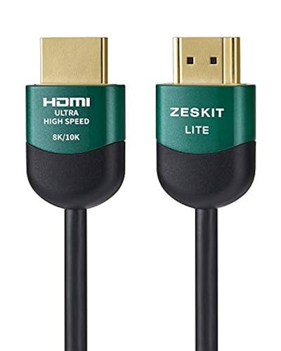 Zeskit Lite 48Gbps Slim Certified Ultra High Speed HDMI Cable 3ft