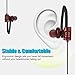 Mailiya Wood Grain Wireless Sport Bluetooth Headphones Sweatproof Stable Fit In Ear Workout Earbuds Ergonomic Running Earphones Premium Sound with Bass Noise Cancelling Microphone 8-Hour Working Time