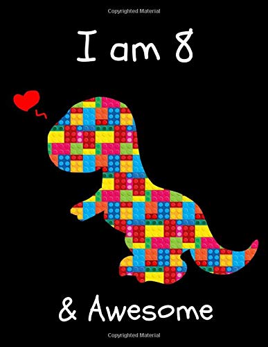 Amazon Com I Am 8 The Unofficial Lego Blocks Cute Dinosaur T Rex