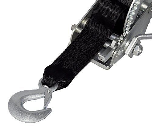 Trailer Winch 2000LB EDC Coated Black Dual Drive Winch with 25-Foot Strap - Image 5
