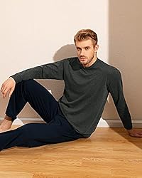 LAPASA Men's Soft Knit Pajama Sets Comfy Sleepwear